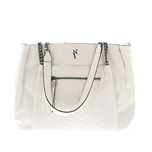Vera Wang White Leather Shoulder Bag